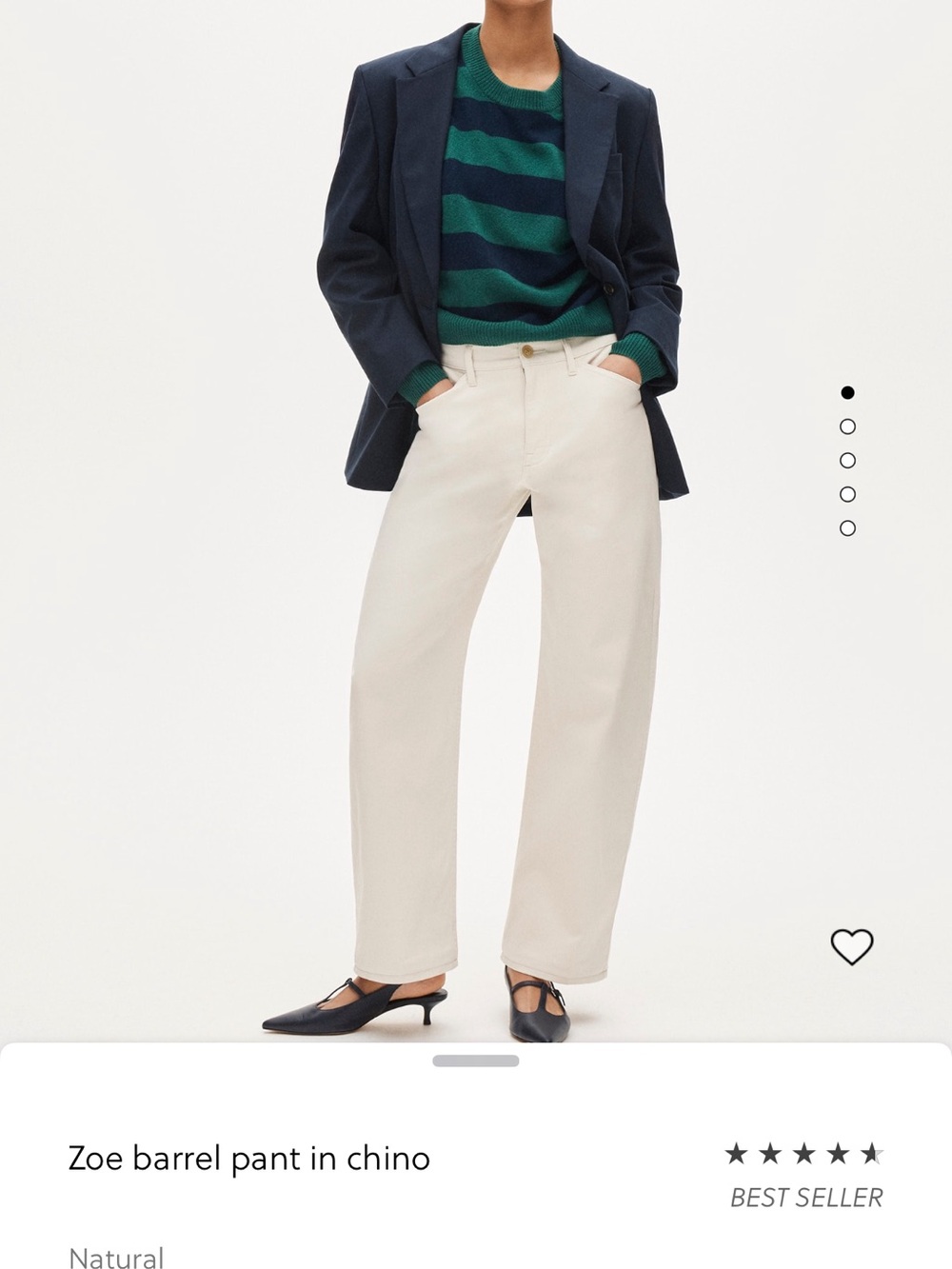 J. Crew Natural Barrel Chino Pants with Navy Blazer Accent